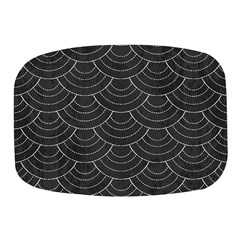 Black Sashiko Pattern Mini Square Pill Box by goljakoff