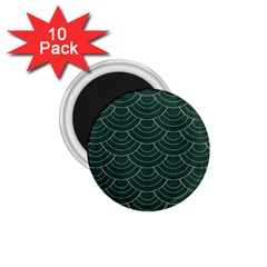 Green Sashiko Pattern 1 75  Magnets (10 Pack)  by goljakoff