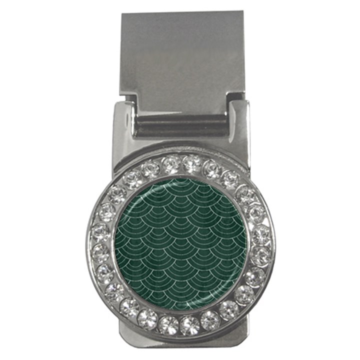 Green sashiko pattern Money Clips (CZ) 