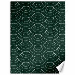 Green Sashiko Pattern Canvas 36  X 48  by goljakoff