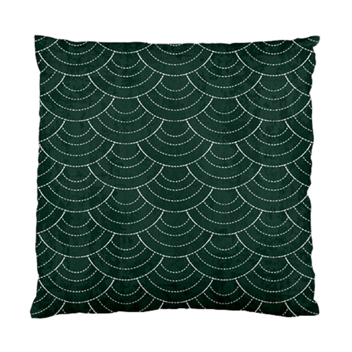 Green sashiko pattern Standard Cushion Case (One Side)