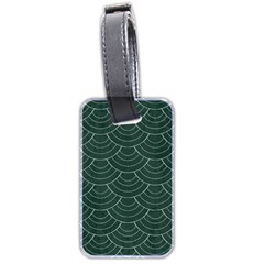 Green Sashiko Pattern Luggage Tag (two Sides) by goljakoff