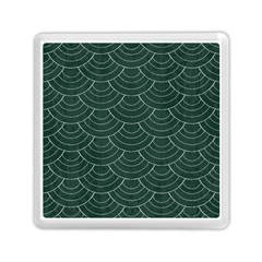 Green Sashiko Pattern Memory Card Reader (square) by goljakoff