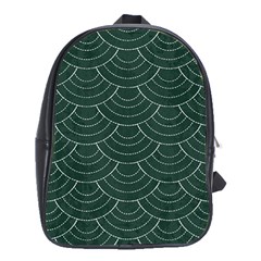 Green Sashiko Pattern School Bag (xl) by goljakoff