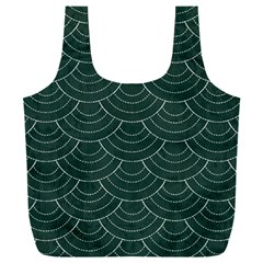 Green Sashiko Pattern Full Print Recycle Bag (xxxl) by goljakoff