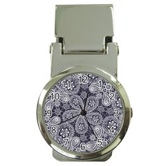 Flowers mandala ornament Money Clip Watches