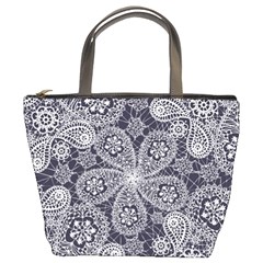 Flowers mandala ornament Bucket Bag