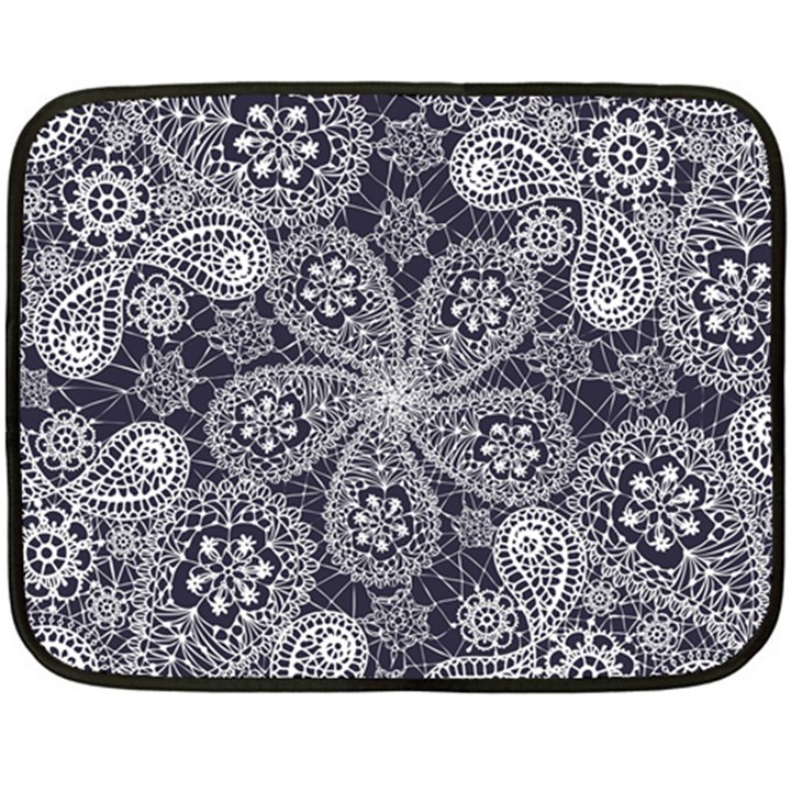 Flowers mandala ornament Fleece Blanket (Mini)