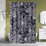 Flowers mandala ornament Shower Curtain 48  x 72  (Small)  Curtain(48  X 72 ) - 42.18 x64.8  Curtain(48  X 72 )