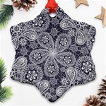 Flowers mandala ornament Snowflake Ornament (Two Sides) Back