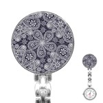 Flowers mandala ornament Stainless Steel Nurses Watch Front