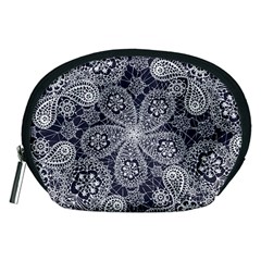 Flowers mandala ornament Accessory Pouch (Medium)