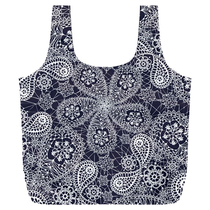 Flowers mandala ornament Full Print Recycle Bag (XXXL)