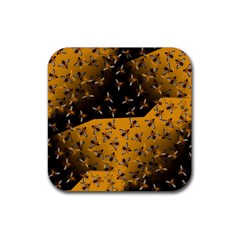 Pattern Abeilles Rubber Coaster (Square) 