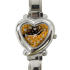 Pattern Abeilles Heart Italian Charm Watch