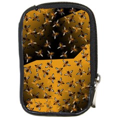 Pattern Abeilles Compact Camera Leather Case by kcreatif