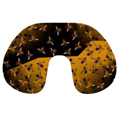 Pattern Abeilles Travel Neck Pillow by kcreatif