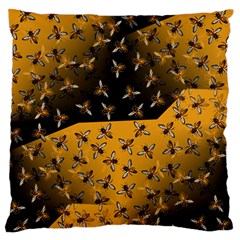 Pattern Abeilles Large Flano Cushion Case (Two Sides)