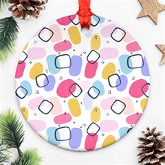 Watercolor Circles  Abstract Watercolor Ornament (round) by SychEva