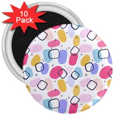 Watercolor Circles  Abstract Watercolor 3  Magnets (10 Pack)  by SychEva