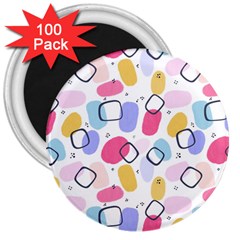 Watercolor Circles  Abstract Watercolor 3  Magnets (100 Pack) by SychEva