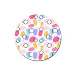 Watercolor circles. Abstract watercolor Magnet 3  (Round) Front