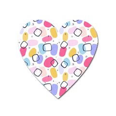 Watercolor Circles  Abstract Watercolor Heart Magnet by SychEva