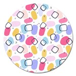 Watercolor circles. Abstract watercolor Magnet 5  (Round) Front