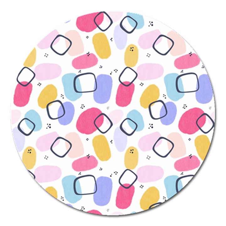 Watercolor circles. Abstract watercolor Magnet 5  (Round)