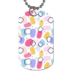 Watercolor Circles  Abstract Watercolor Dog Tag (one Side) by SychEva