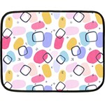 Watercolor circles. Abstract watercolor Double Sided Fleece Blanket (Mini)  35 x27  Blanket Front