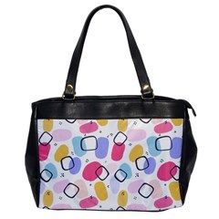 Watercolor Circles  Abstract Watercolor Oversize Office Handbag by SychEva