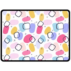 Watercolor Circles  Abstract Watercolor Fleece Blanket (large)  by SychEva