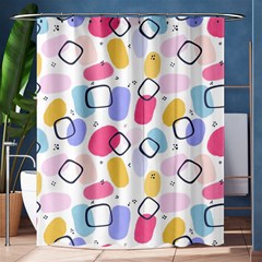 Watercolor Circles  Abstract Watercolor Shower Curtain 60  X 72  (medium)  by SychEva