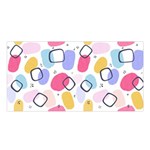 Watercolor circles. Abstract watercolor Satin Shawl Front