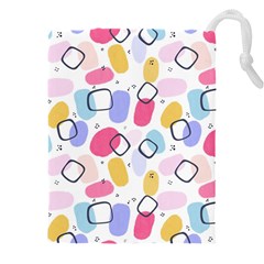 Watercolor Circles  Abstract Watercolor Drawstring Pouch (5xl) by SychEva