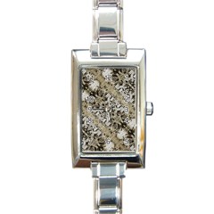 Vintage Ornate Interlace Pattern Rectangle Italian Charm Watch by dflcprintsclothing