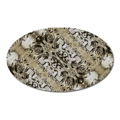 Vintage Ornate Interlace Pattern Oval Magnet by dflcprintsclothing