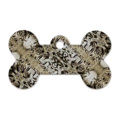 Vintage Ornate Interlace Pattern Dog Tag Bone (one Side) by dflcprintsclothing