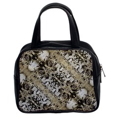 Vintage Ornate Interlace Pattern Classic Handbag (two Sides) by dflcprintsclothing