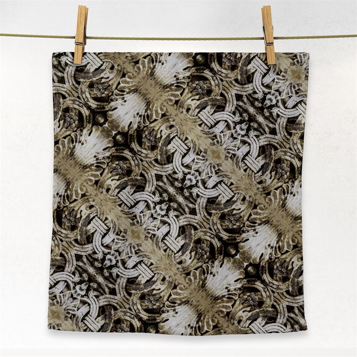 Vintage Ornate Interlace Pattern Face Towel