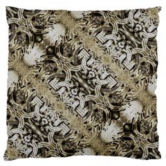 Vintage Ornate Interlace Pattern Large Cushion Case (one Side) by dflcprintsclothing