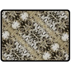 Vintage Ornate Interlace Pattern Double Sided Fleece Blanket (large)  by dflcprintsclothing