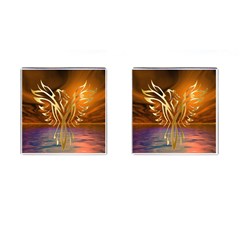 Pheonix Rising Cufflinks (square) by icarusismartdesigns