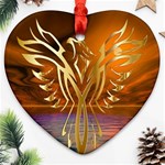 Pheonix Rising Ornament (Heart) Front