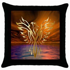 Pheonix Rising Throw Pillow Case (black) by icarusismartdesigns