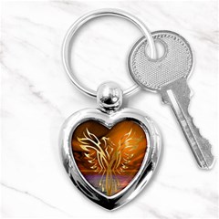 Pheonix Rising Key Chain (heart) by icarusismartdesigns