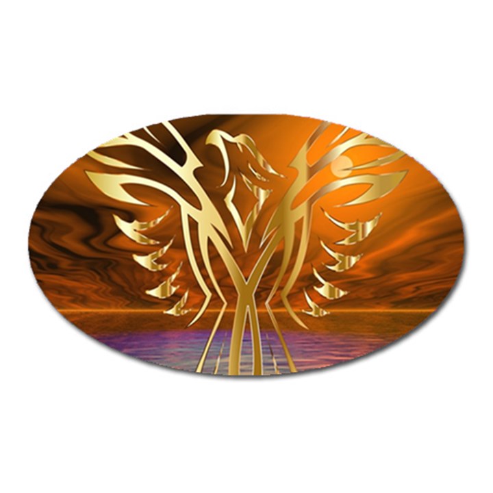 Pheonix Rising Oval Magnet