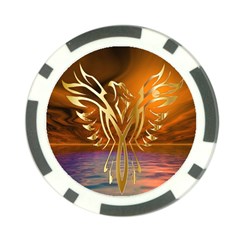 Pheonix Rising Poker Chip Card Guard by icarusismartdesigns