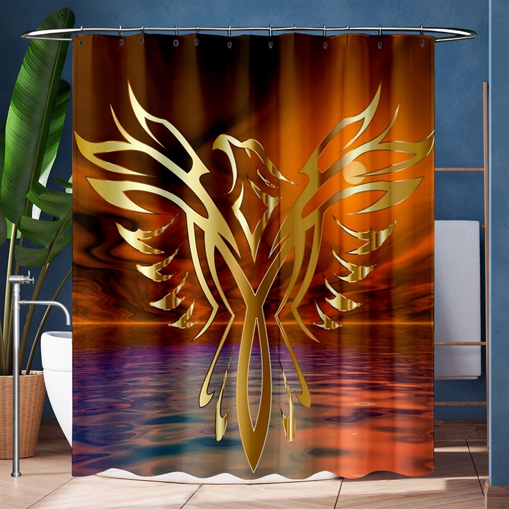 Pheonix Rising Shower Curtain 60  x 72  (Medium) 